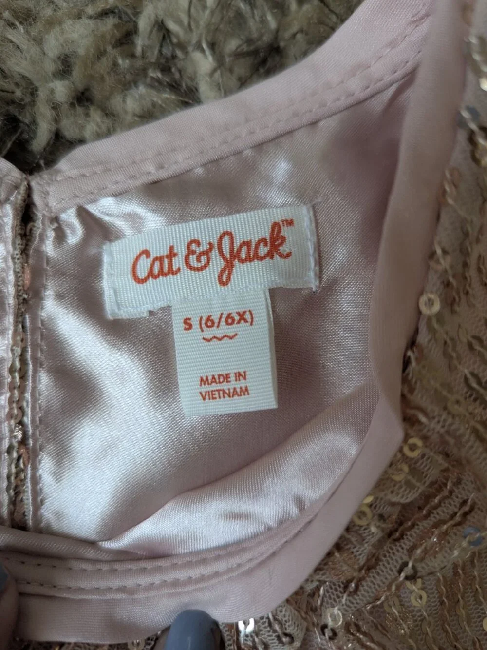 Cat & Jack gold sequin dress